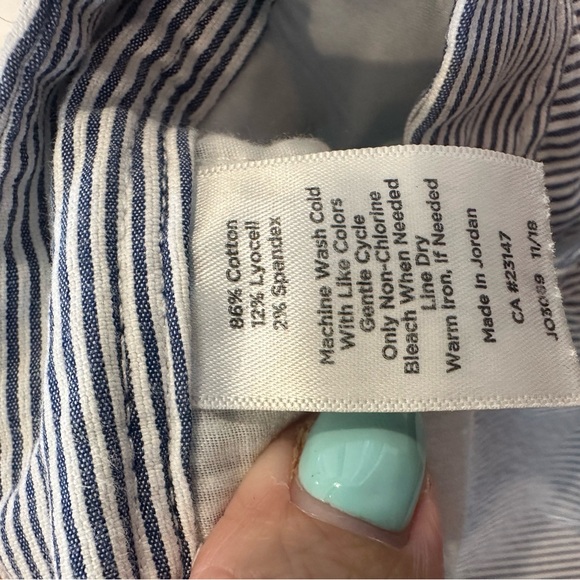 Talbots Women's Blue Pinstripe Chinos - Picture 6 of 7